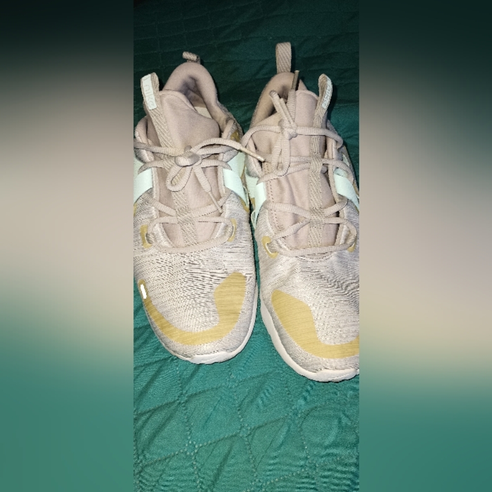 Beige And Blue Nike Sneakers